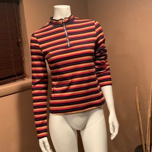 NWOT Stripped front zipper sweatshirt